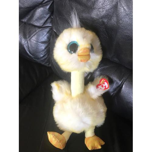 Peluche Oiseau Jaune Ty Beanie Boos - Benedict The Yellow Chick Medium Buddy Taille 9" Mwmt - Peluche 30cm