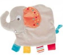 Doudou Elephant Gris Multicolore Pattes Oreilles Orange Jouet Eveil Bebe Naissance Rakuten