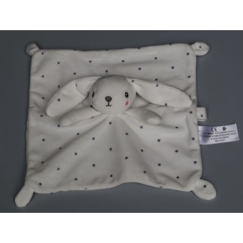 Doudou Lapin Plat Blanc Étoiles Simba Toys
