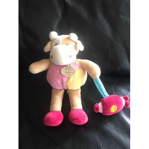 Doudou Vache Rose Et Jaune Doudou Et Compagnie - Cerise  Bonbon 17cm