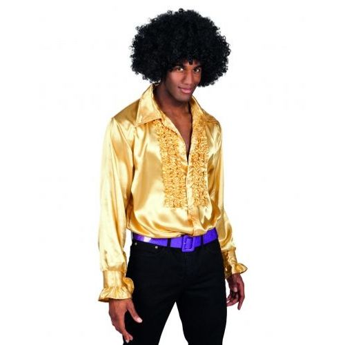Chemise Disco Dorée Homme, Taille Large