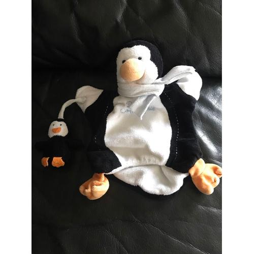 Doudou Marionnette Pingouin Doudou Et Compagnie Maman Et Bébé 23 Cm