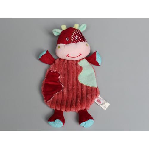 Doudou Vache Plat Rouge Bleu Latitude