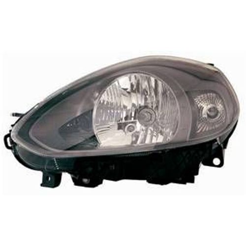Phare Optique Avant Gauche Pour Fiat Punto Evo, 2009-2011, H4, Fond Noir, Neuf