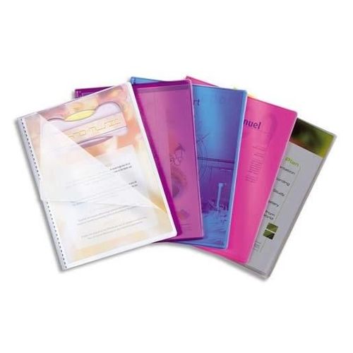 Elba Lot De 2 Protèges Document Lutin Vision 20 Pochettes, 40 Vues Assortis Translucide