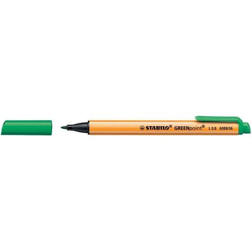 Stabilo Lot De 3 Stylos Feutre Greenpoint Pte Large 0,8 Mm Vert