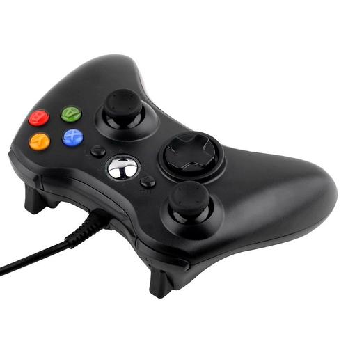 Pour Microsoft Xbox 360/Pc/Steam - Manette/Steamlink Controller/Gaming Joypad Filaire - Noire