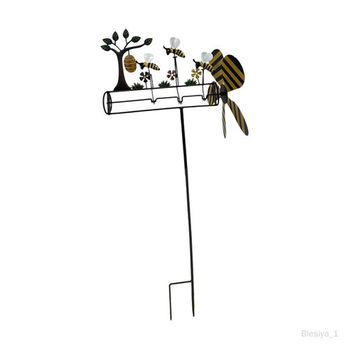 Moulin à vent en métal abeille, décoration de jardin, animaux, pour parc,