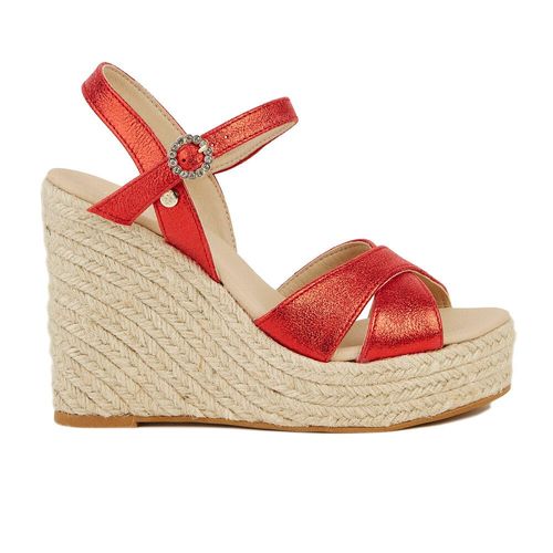 Espadrilles Femme La Valeta Carina T37 Rojo