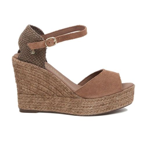 Espadrilles Femme La Valeta Charlene Peep Toe T38 Taupe