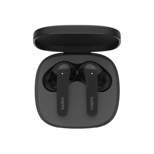 Belkin SoundForm Flow - Écouteurs sans fil avec micro - intra-auriculaire - Bluetooth - Suppresseur de bruit actif - noir