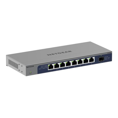NETGEAR GS108X - Commutateur - non géré - 8 x 10/100/1000 + 1 x Ethernet SFP+ de 10Go (liaison montante) - de bureau, fixation murale