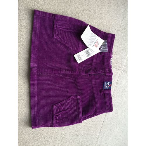 Jupe Droite Neuve (Étiquettes) En Velours Prune Original Marines En 10 Ans