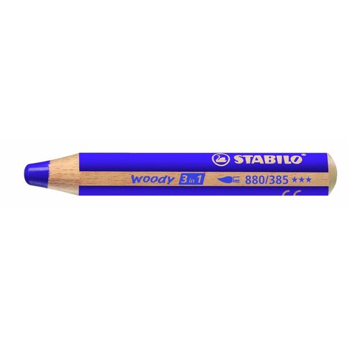 Stabilo Crayon Woody 3 En 1 Extra Large  Violet Foncé