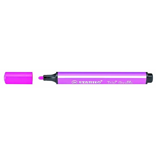 Stabilo Lot De 3 Feutres Coloriage Trio Scribbi Triangulaire Pte Large Rose