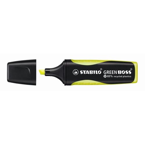 Stabilo Lot De 5 Surligneurs Green Boss Pte Biseautée 2-5 Mm Jaune