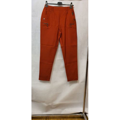 Pantalon D'ete Rouille Femme Jst Formy Paris Taille 44