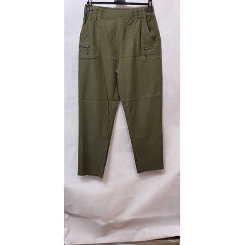 Pantalon D'ete Kaki Femme Jst Formy Paris Taille 46