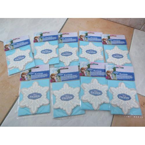 Lot Cartes Invitations Anniversaire Frozen - Reine Des Neiges 9 Sachets De 6 Cartes Flocons Et Enveloppes (Fête Disney)