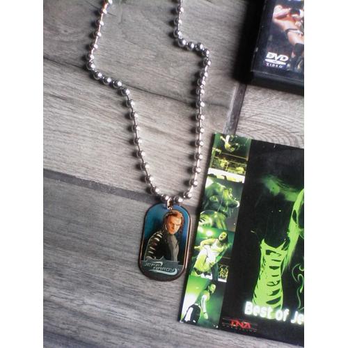 Wwe Topps Dog Tags Necklace Collier Plaque Militaire 2007 Jeff Hardy Swanton Bomb