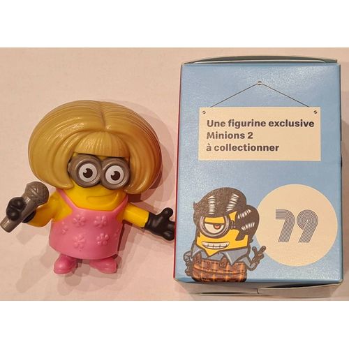 Figurine 79 Avec Sa Boite Bleue D'origine En Carton N°79 Exclusive À Collectionner Les Minions 2 Il Était Une Fois Gru Mc Donald's Mcdo Mcd's Mac Donalds Do Happy Meal 2020