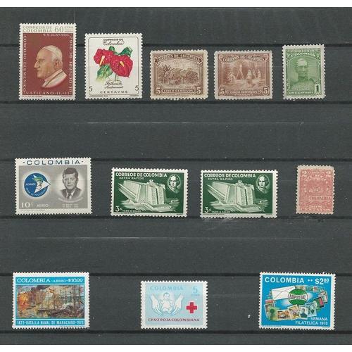 Colombie - Lot Timbres Non Obliteres.