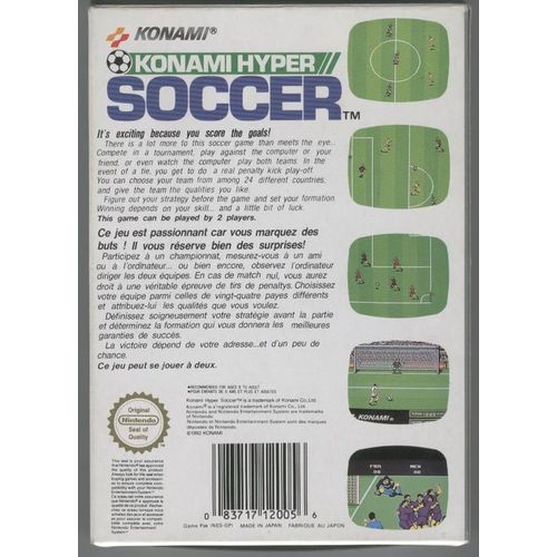 Konami Hyper Soccer Nintendo Nes
