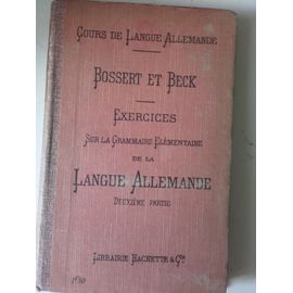 Exercices Sur La Grammaire Élémentaire Langue Allemande 2ème Partie