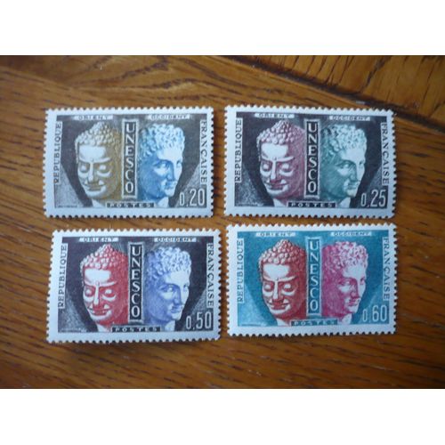 Timbres Neufs Service Unesco Yvert Et Tellier 22, 23, 25 Et 26