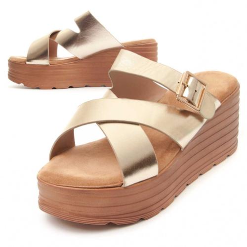 Sandale Des Femmes Confortables. Montevita Wedsun3 83246 Dorado: Taille 36, Couleur Dorado