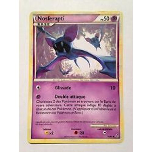 Carte Pokemon Nosferapti Base - Pv50 70/95