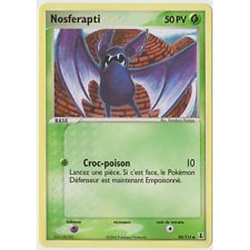 Carte Pokemon Nosferapti - Pv50 88/113