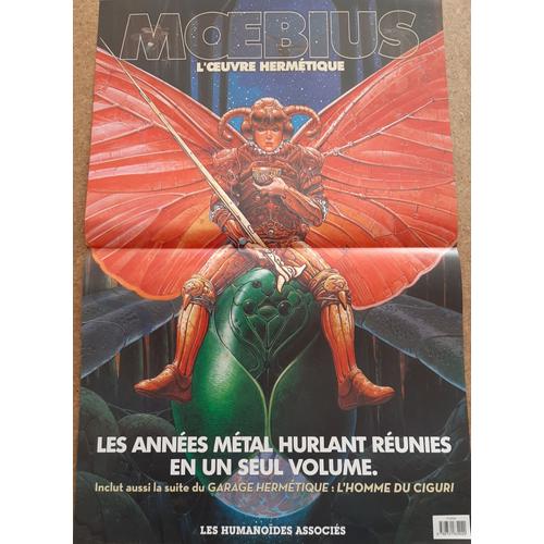 Affiche De La Bd " Moebius, L'oeuvre Hermétique, Les Humanoïdes Associés.