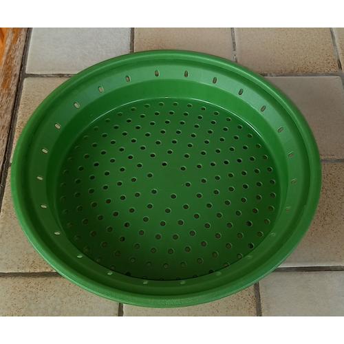 Passoire Basse Micro Vap Vert Tupperware - Réassortiment Pièce Ou Autre - Diamètre 25cm Environ ,Hauteur 04cm Ev.