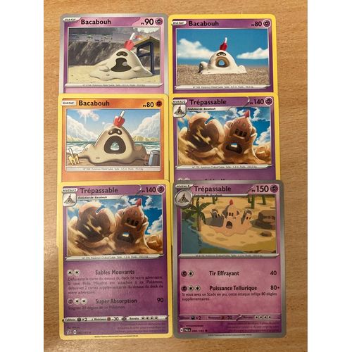 (3121) 3x Bacabouh + 3x Trépassable (Pokemon) 