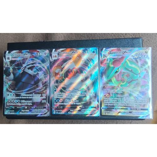 Lot De 3 Cartes Pokémon Vmax , Galeking Vmax / Krabboss Vmax / Rayquaza Vmax