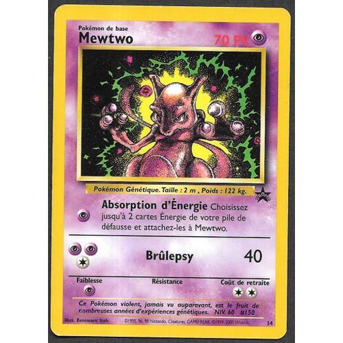 Carte Pokémon Mewtwo 14 - Promo Black Star (Vf)