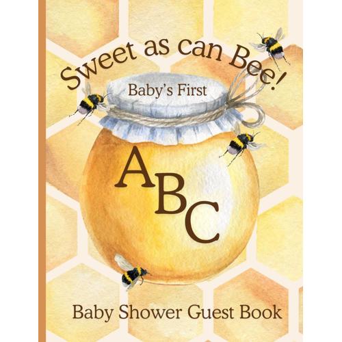 Sweet As Can Bee Baby Shower Unique Guest Book Babys First Abc Book Rainbow Baby Shower Coloring Book