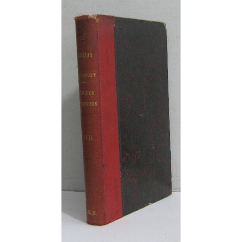 Études D'histoire Viii Monsieur Josse -Goethe Et Le Lieutenant Mengin,.