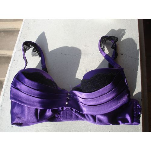 Soutien-Gorge No Excuse Violet Avec Dentelle Noire