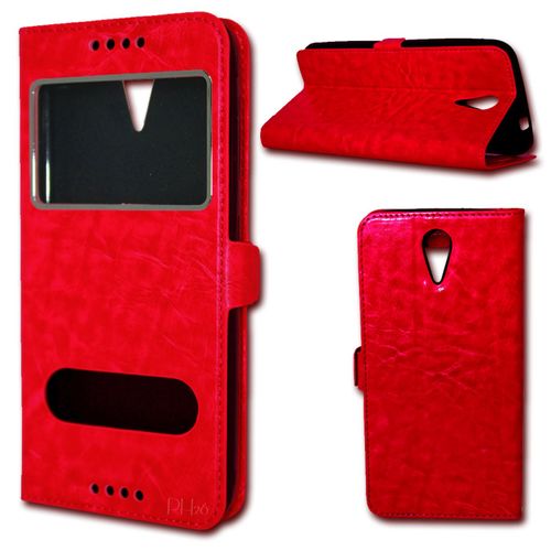 Etui Housse Coque Folio Rouge Pour Htc 626  By Ph26®