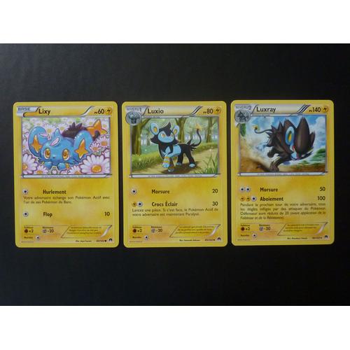 Lixy 44/122 Luxio 45/122 Luxray 46/122 - Pokemon Xy Rupture Turbo 