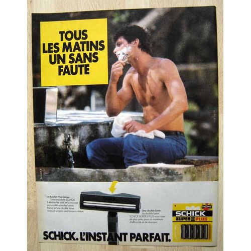 Publicité Papier - Rasoir Mécanique Schick De 1986