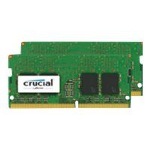 Crucial - DDR4 - kit - 16 Go: 2 x 8 Go - SO DIMM 260 broches - 2400 MHz / PC4-19200 - CL17 - 1.2 V - mémoire sans tampon - non ECC