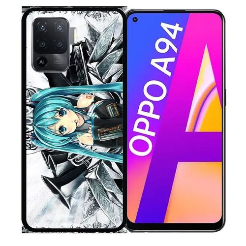 Coque Pour Oppo A94 - Manga Fille - Silicone - Noir