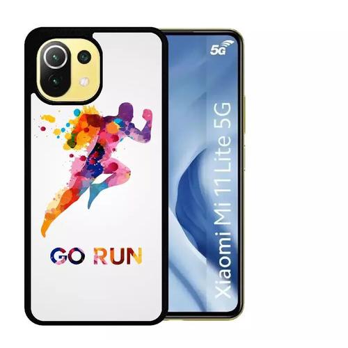 Coque Pour Xiaomi Mi 11 Lite 5g - Go Running Motivation - Silicone - Noir