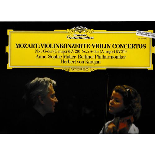 Disque Vinyle 33 Tours Mozart Concerto Pour Violon N° 3 En Sol Majeur K. 216 - N° 5 En La Majeur K. 219 Orchestre Philarmonique