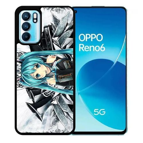 Coque Pour Oppo Reno6 5g - Manga Fille - Silicone - Noir