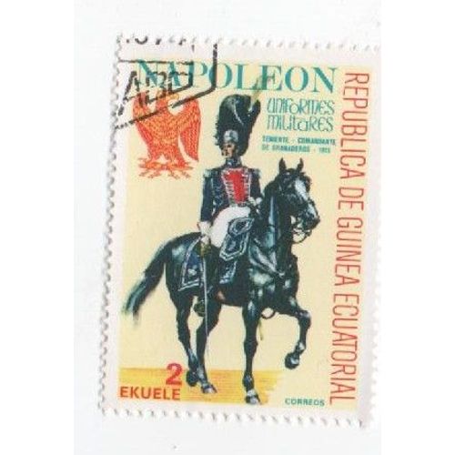 Timbre Guinée Uniformes Militaires Napoleon Cheval 2 Ekuele