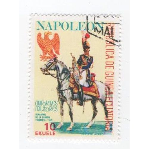 Timbre Guinée Cheval Napoleon Uniformes Militaires 10 Ekuele